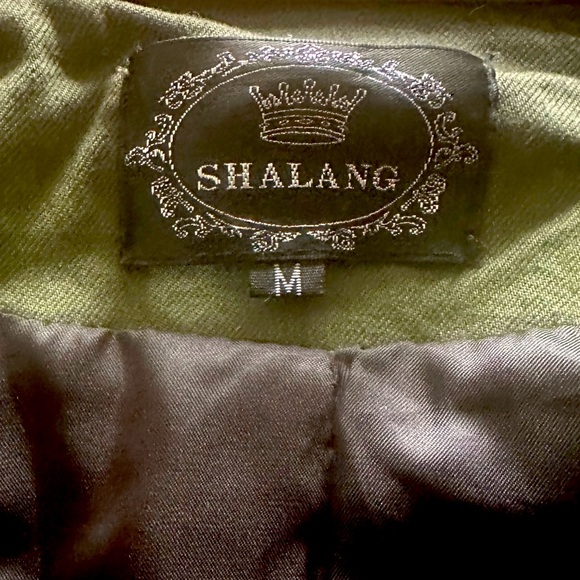 SHALANG Studded & ZIPPER Army GreenJacket Size: M - Picture 4 of 13